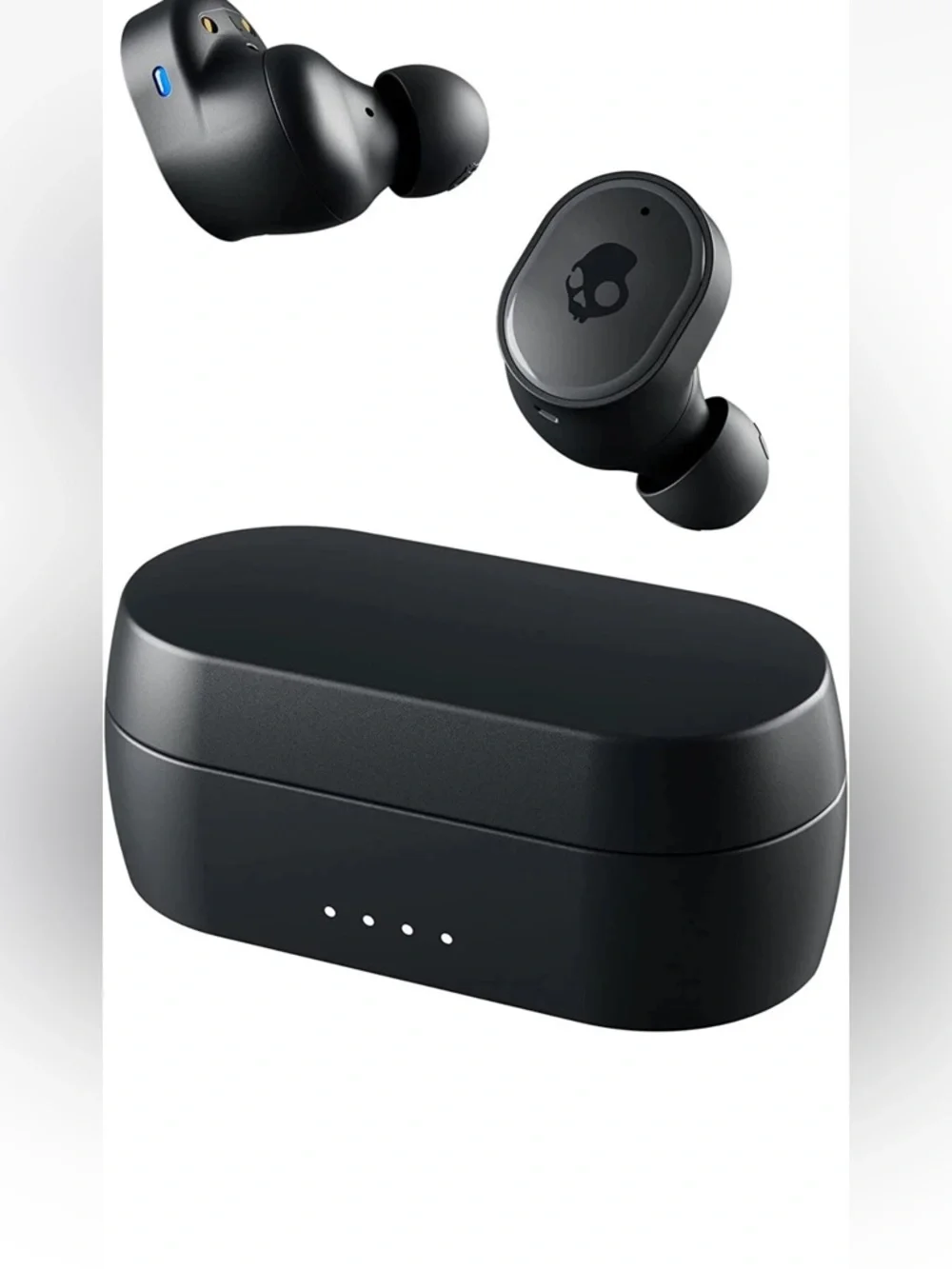 Skullcandy Black Wireless Earbud Charging Case with LED Indicators